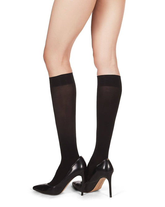 MeMoi Microfiber Opaque Knee High Stockings