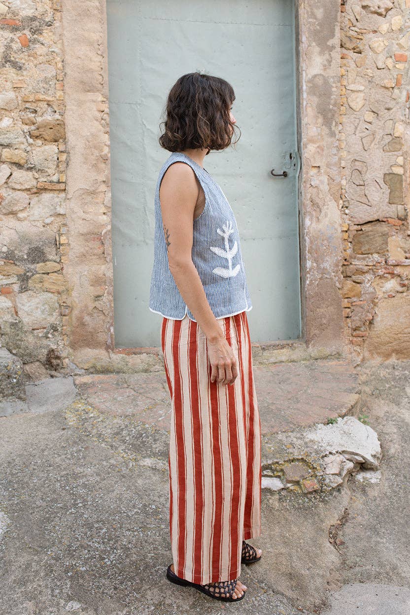 Zebra Stroll Pants – Red Stripes