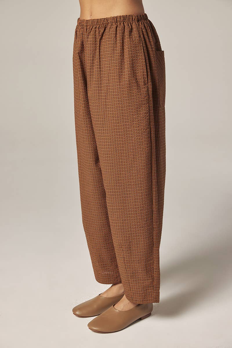 Plaid Drawstring Pants